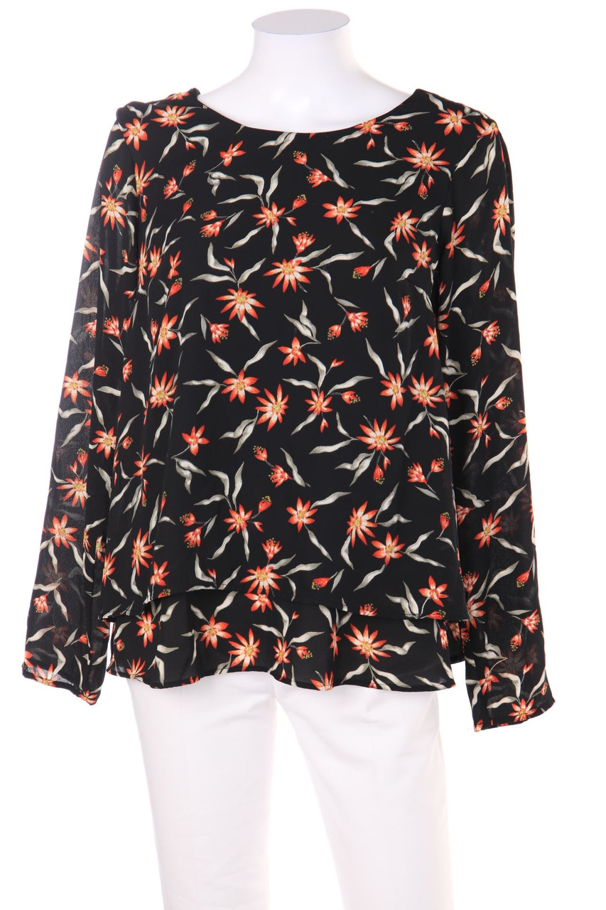 H&M MAMA - Bluse aus Crêpe im Layer Look mit Blumen-Print - M
