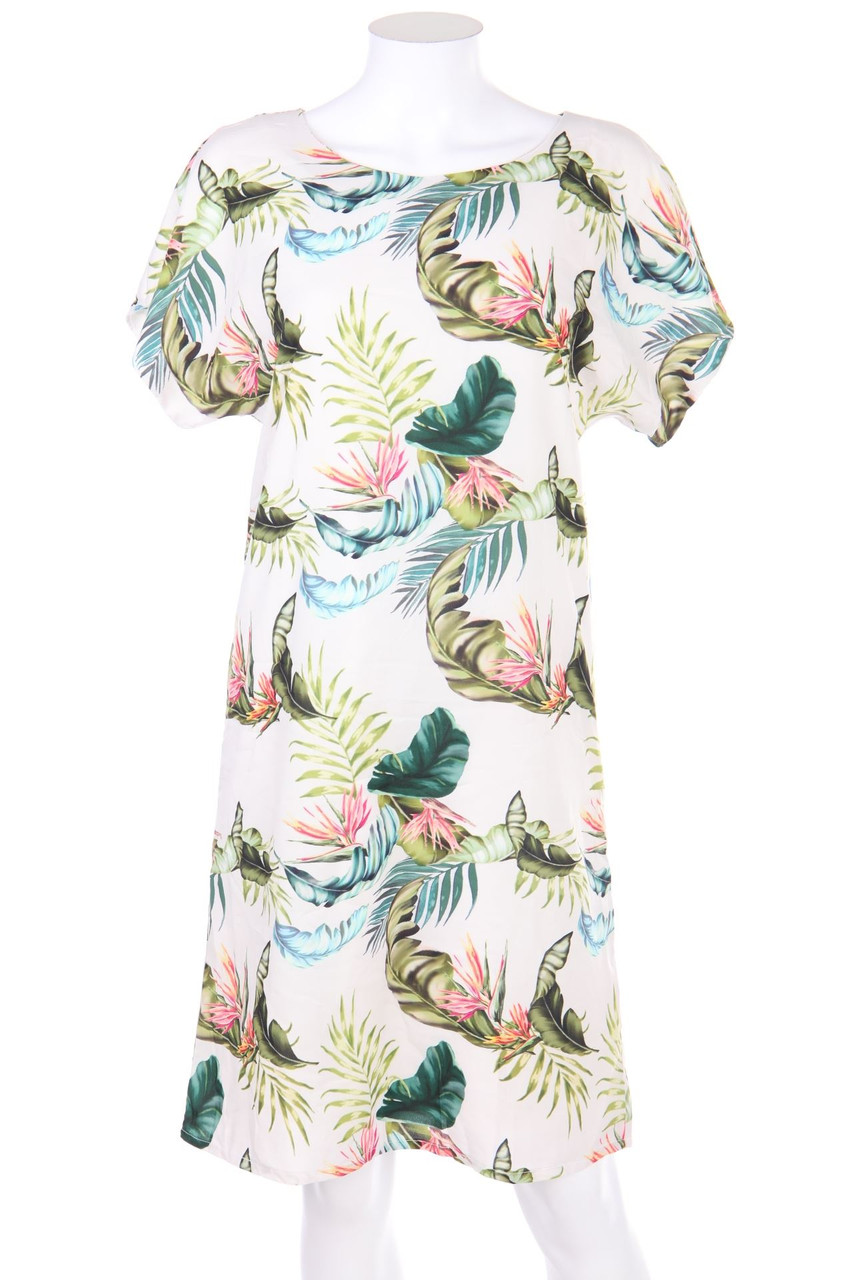 amy by AMY VERMONT - Shortsleeve-Dress with Batwing Sleeves with Pattern - D 40