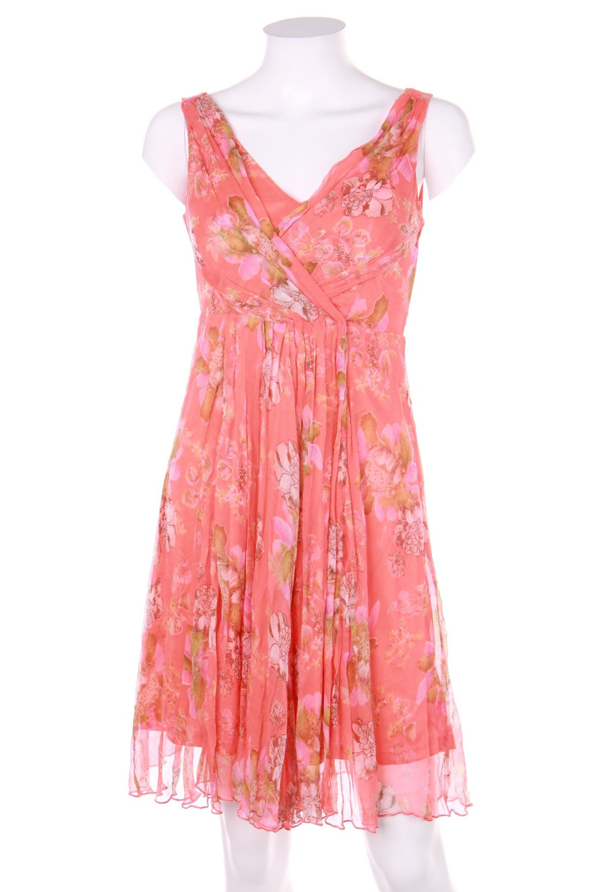Traffic People - dress made of Silk with floral print - S