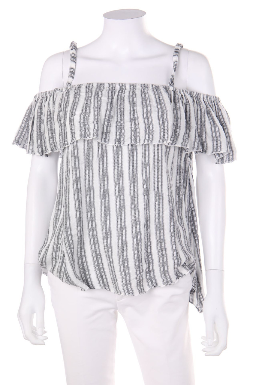 Chicorée - Off-the-shoulder blouse, Viscose with Stripes - M