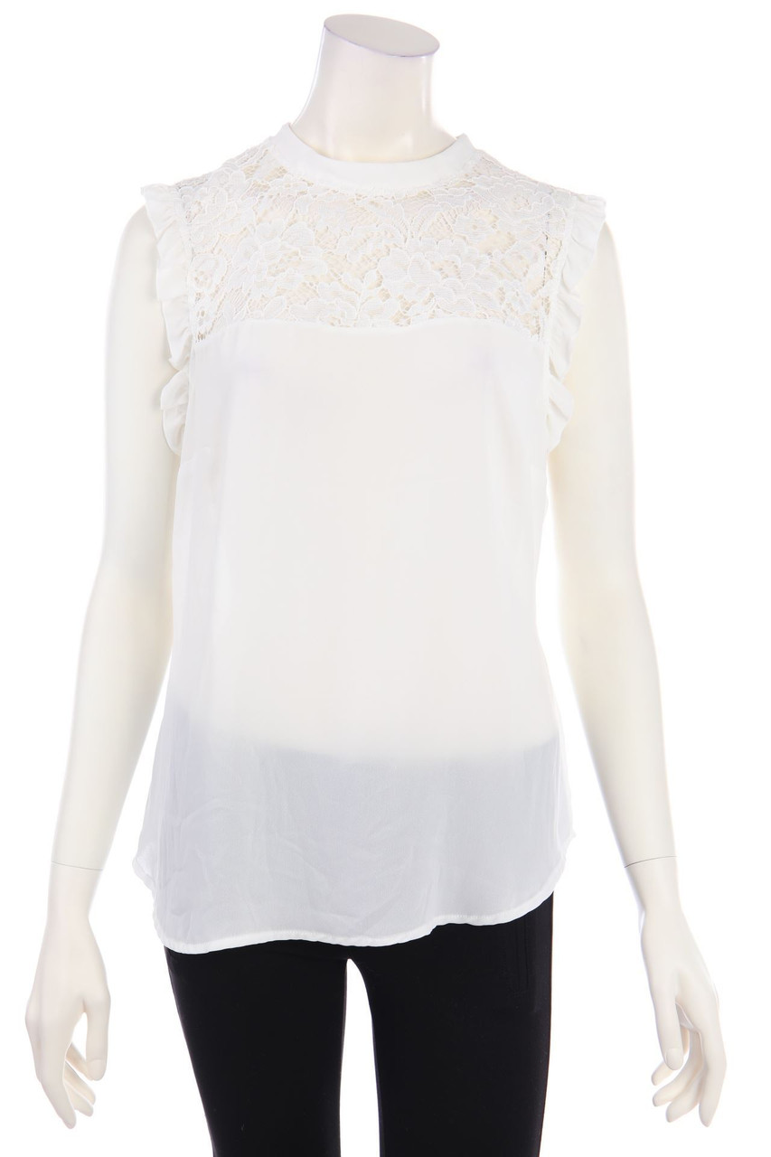 RINASCIMENTO - Top with Lace Insert - M