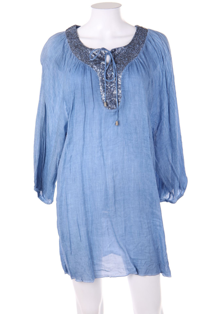 THOM BY THOMAS RATH - Garment Dyed-Tunikakleid mit Pailletten - S