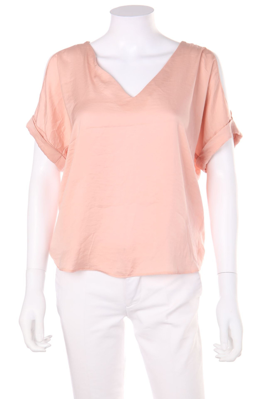 TALLY WEiJL - Satin Shortsleeve Blouse with Cut-outs - M