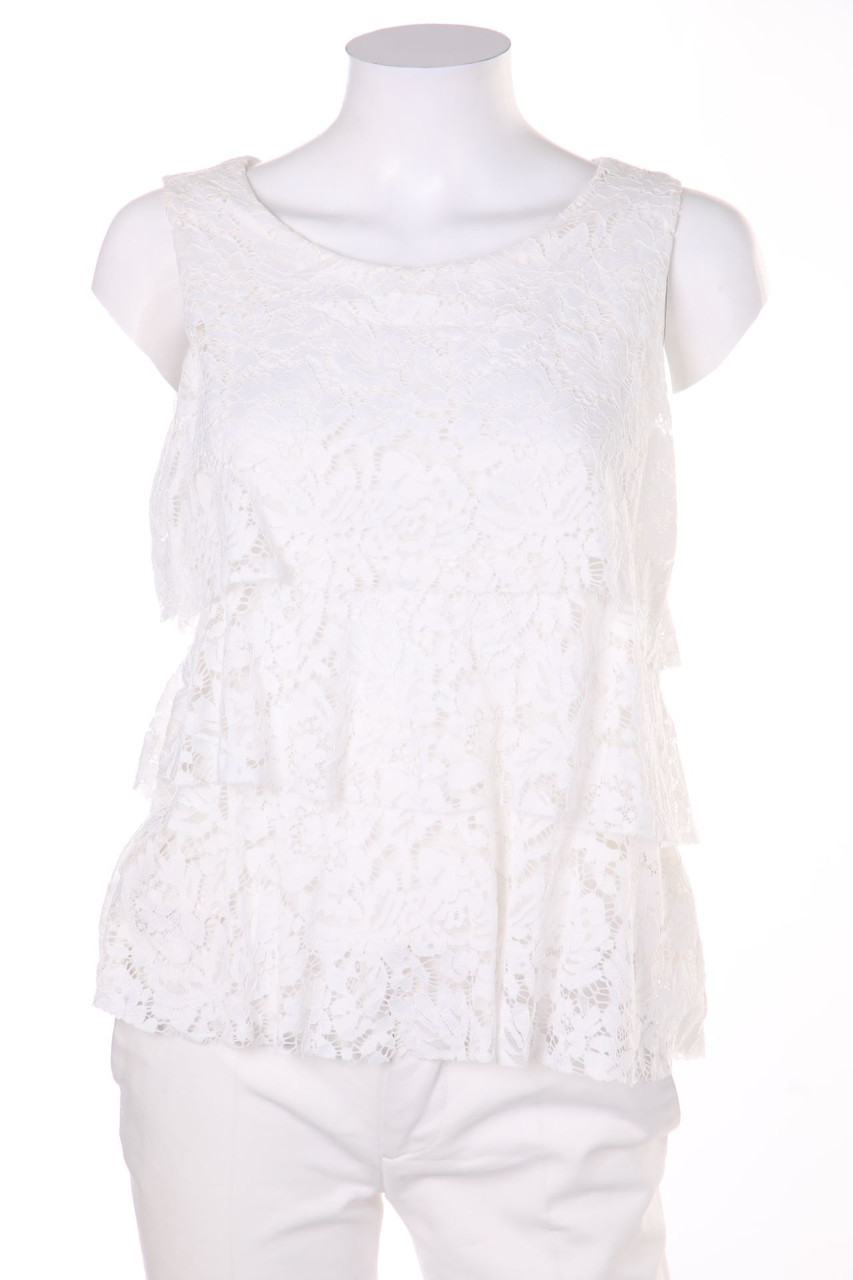 SECONDHAND - Volants-Top, Lace, Layer Look - M