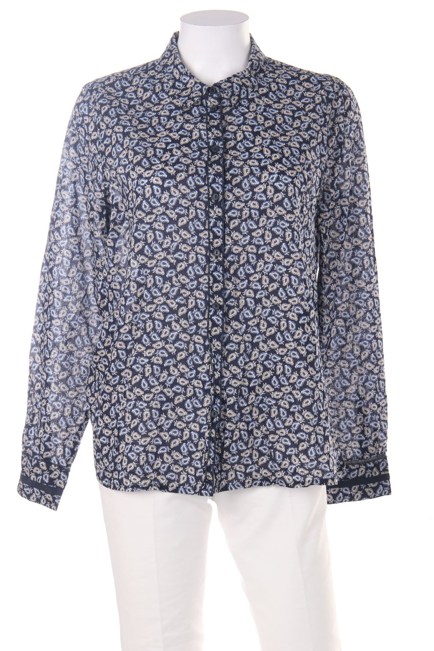 comma - Hemd-Bluse aus Baumwolle mit Muster - D 38