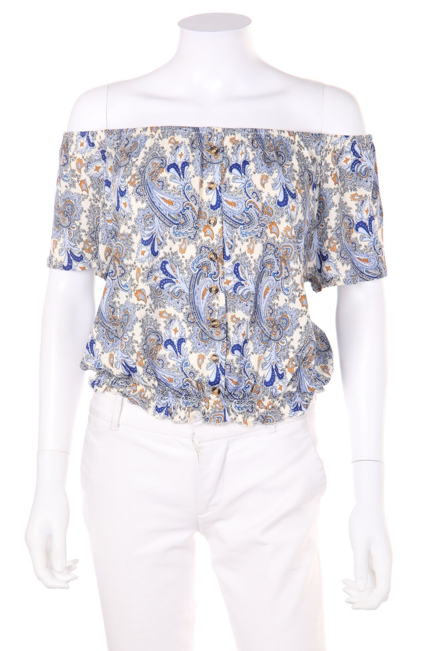 H&M - Carmen-Bluse aus Jersey mit Gummizug - M