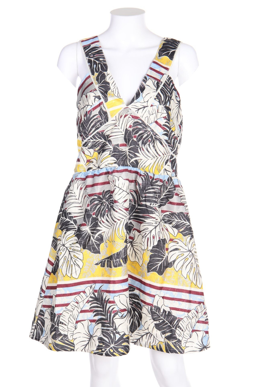 H&M - Kleid mit Tropical Print - D 44