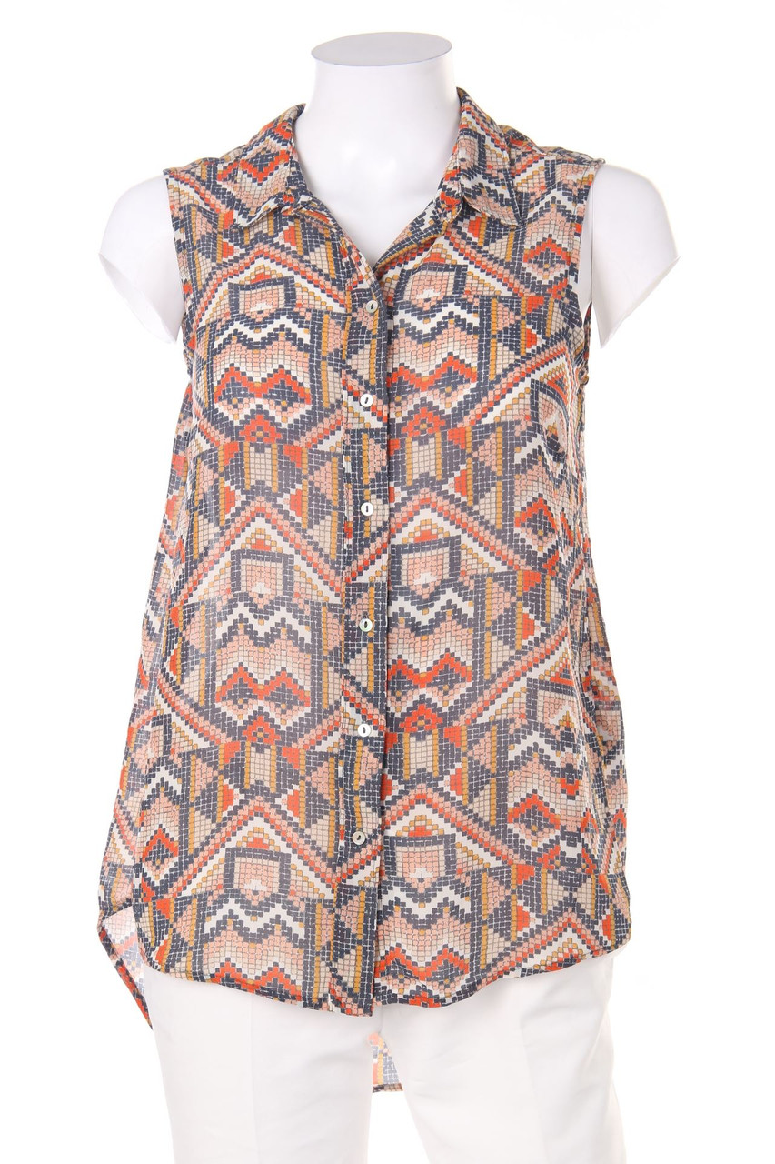 H&M - Blusentop mit geometrischem Muster - D 34