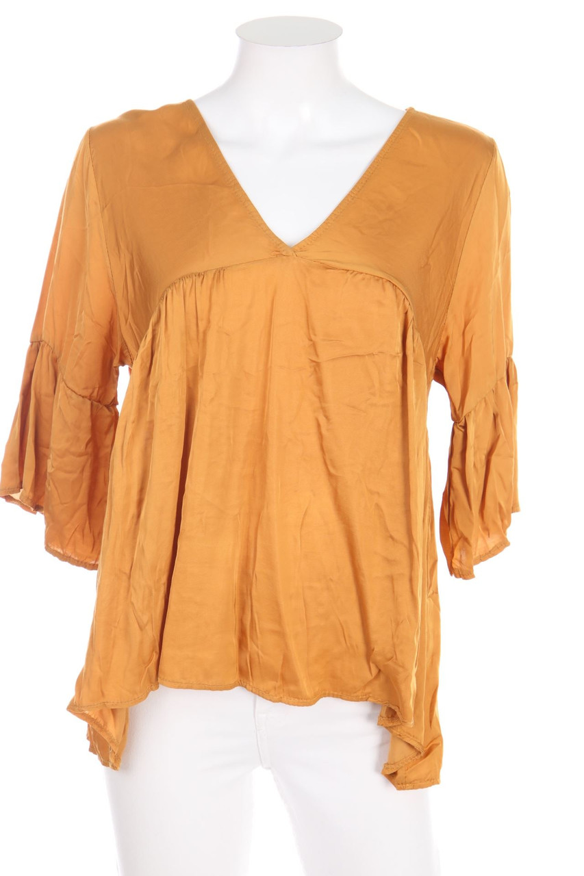 No Label - Ruffled Blouse, Silk-blend - D 38