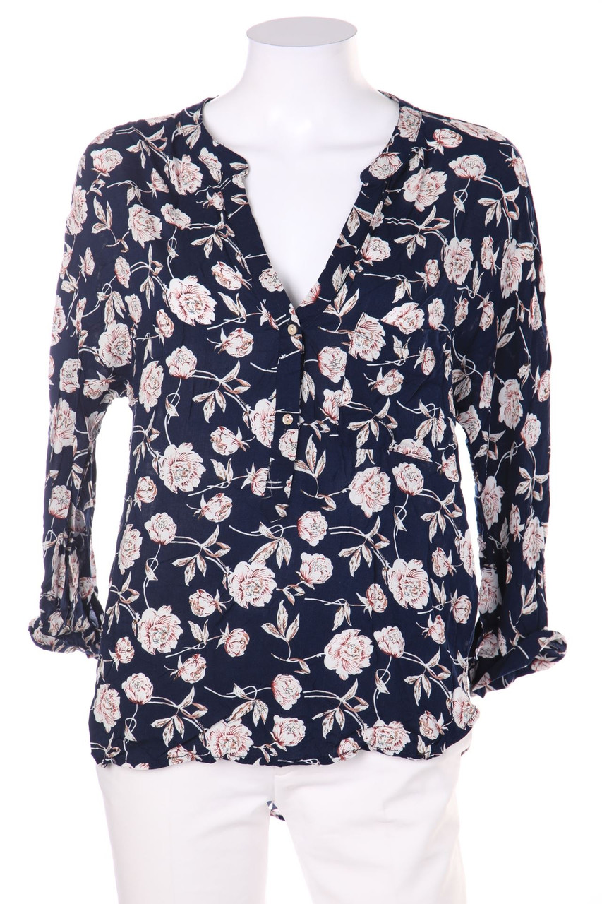 Chicorée - Print-Blouse with Batwing Sleeves - S