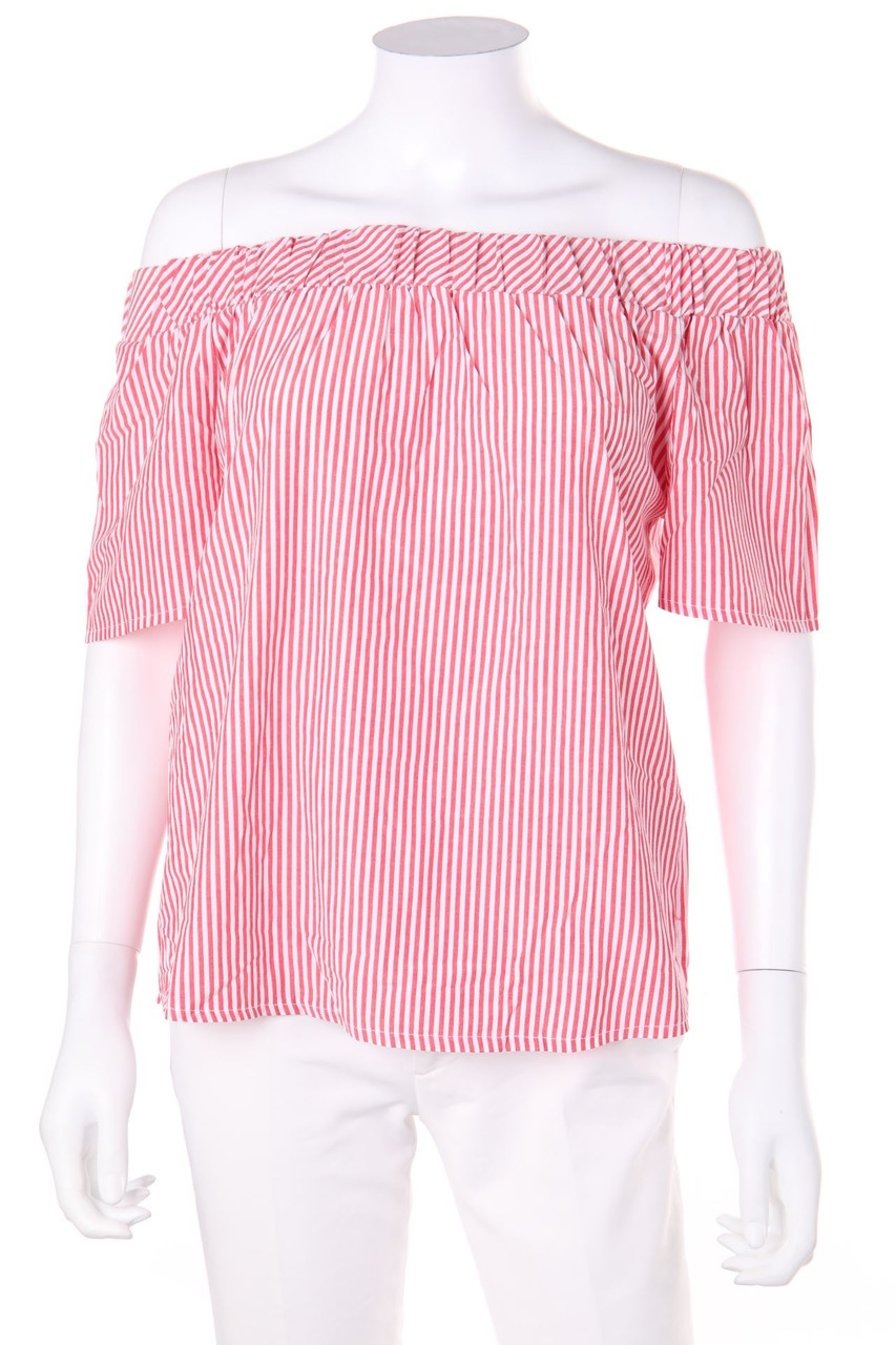 ONLY - Carmen-Bluse mit Streifen - D 36