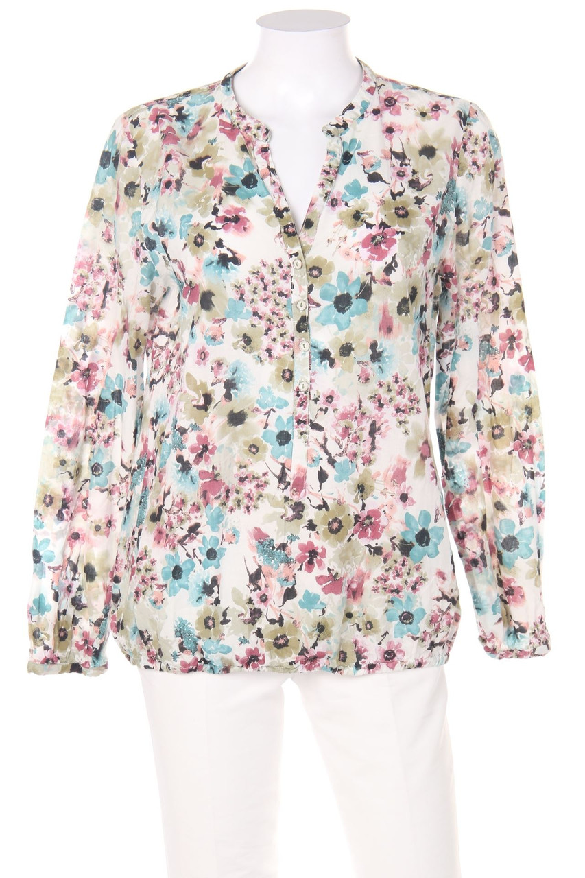 VAN DEN BERGH - Blouse, Cotton with floral print - D 40