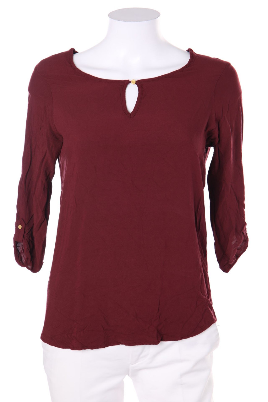 VERO MODA - Bluse mit Krempel-Ärmeln - S