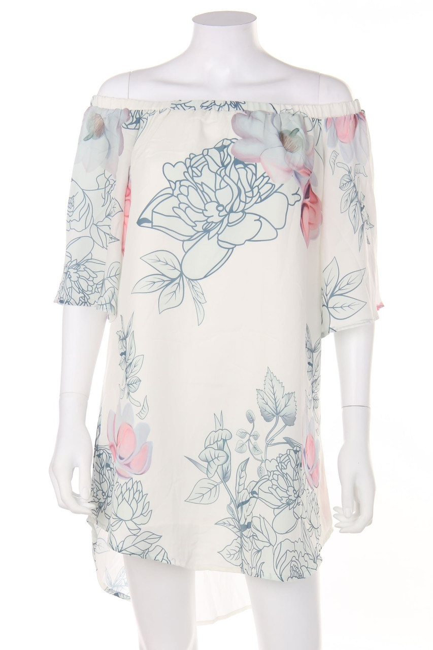 YOINS - Off-the-shoulder blouse with floral print - L