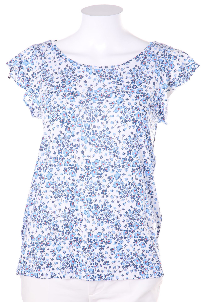 H&M - Volant-Shirt mit Blumen-Print - XS