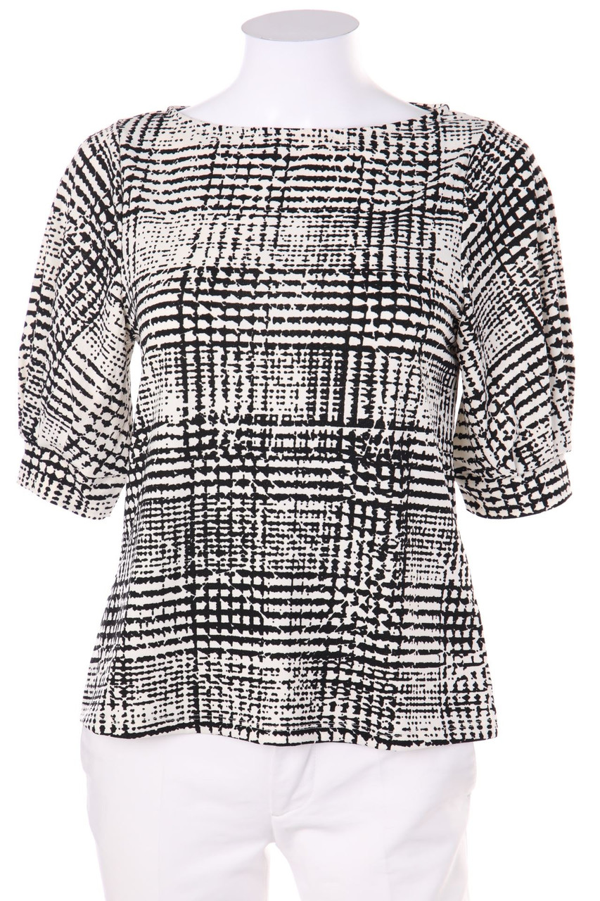 H&M - Kurzarm-Bluse mit Print - S