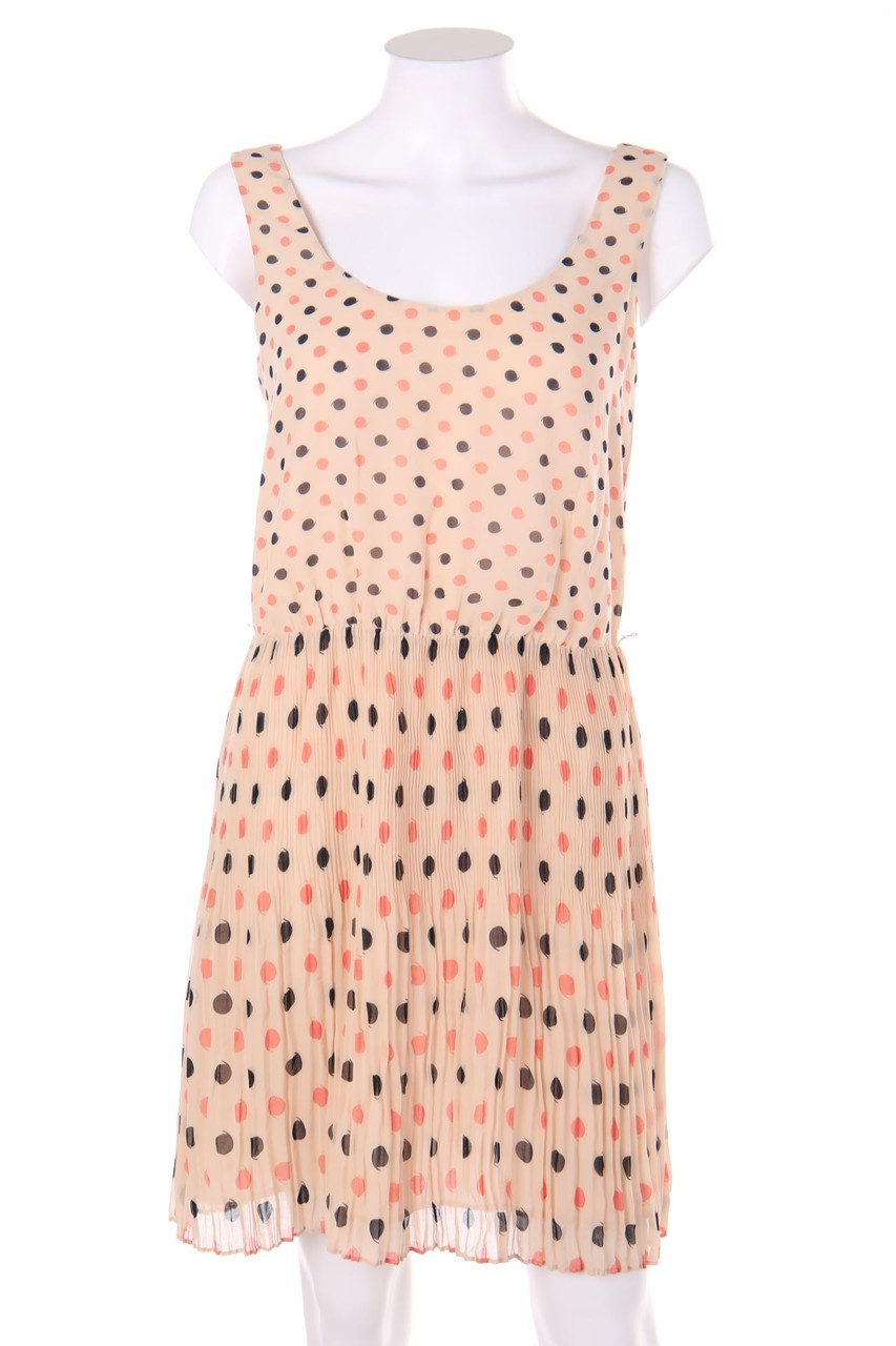 OASIS - Plissee-Kleid mit Punkten - D 36