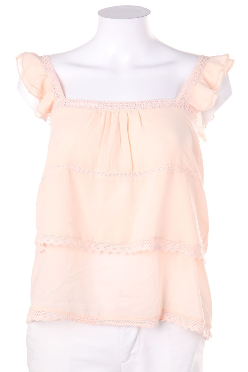 AMISU - Blusentop im Layer Look mit Volants - XS