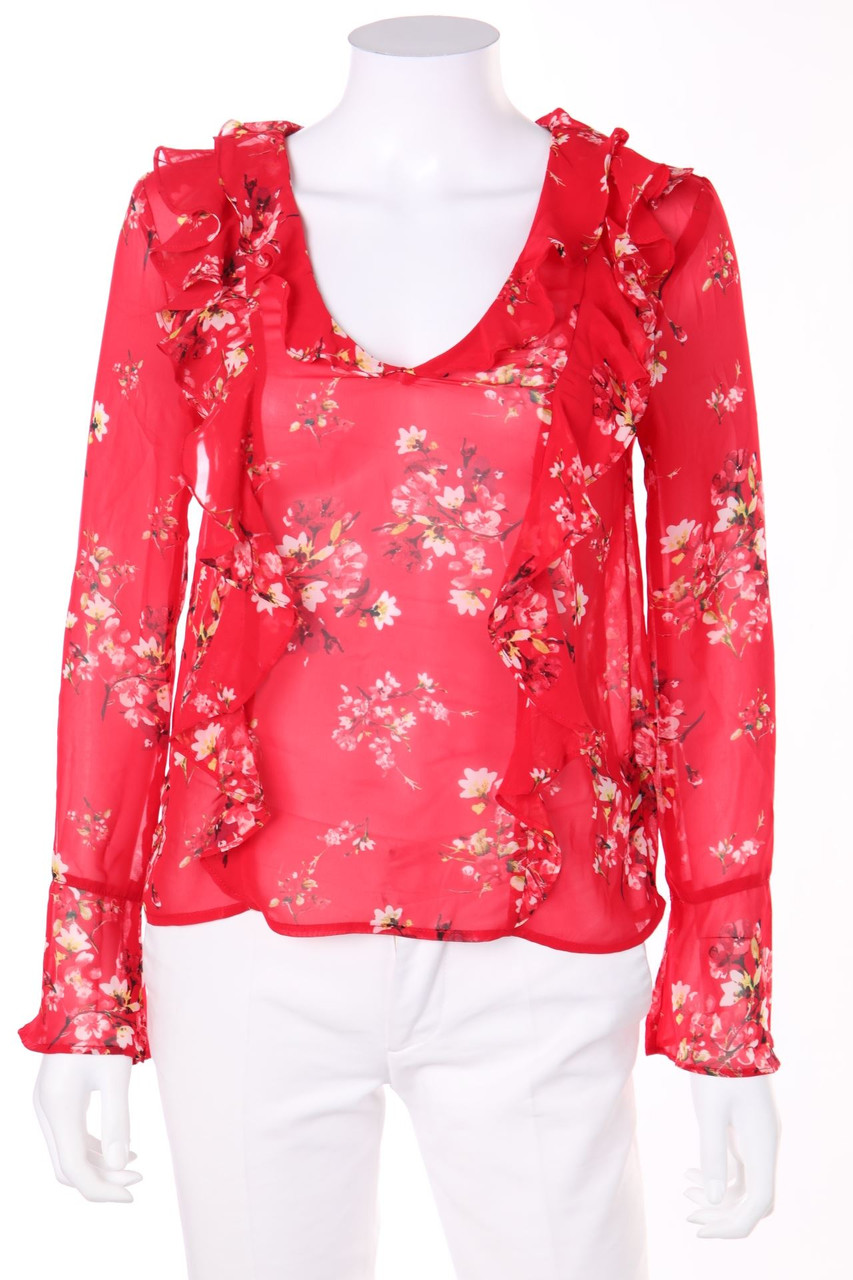 H&M DIVIDED - Print-Bluse mit Volants - D 36