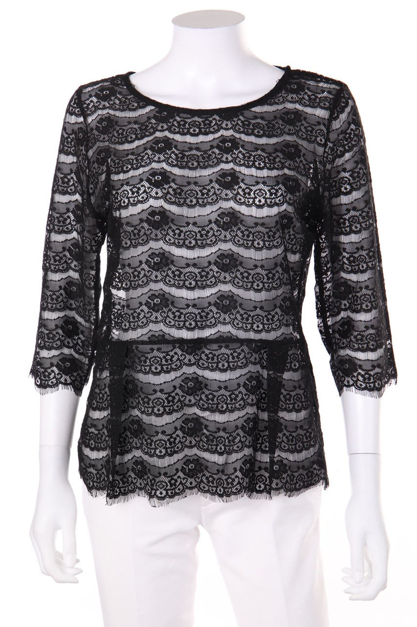 LINDEX - Blouse, Lace with 3/4-Sleeves - M