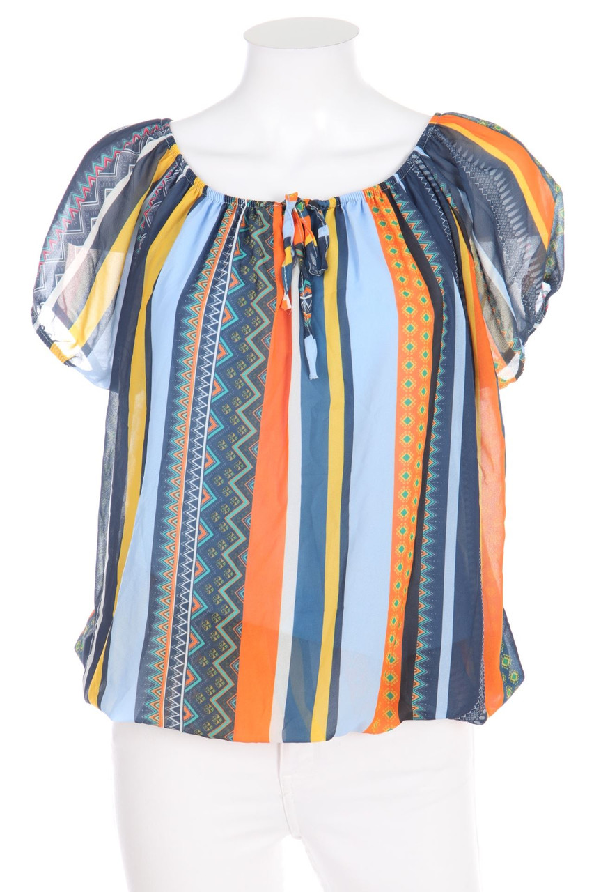 No Label - Off-the-shoulder blouse with Print - L