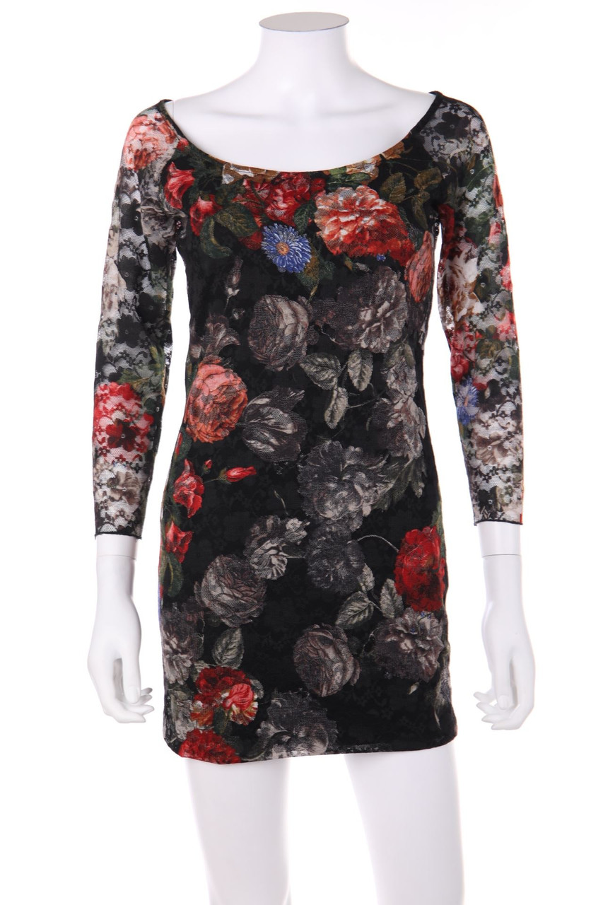 GUARAPO - Mini-dress with Flower Print - D 36-38