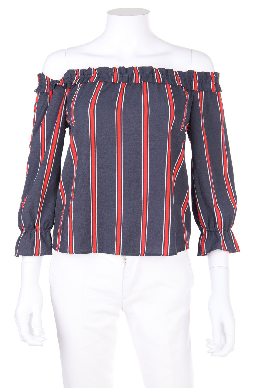 H&M DIVIDED - Carmen-Bluse mit Gummizug - D 34