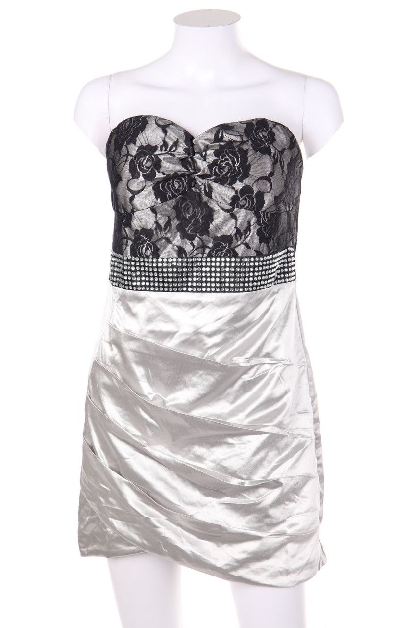 SECONDHAND - Party-Kleid mit Spitzen-Einsatz - S