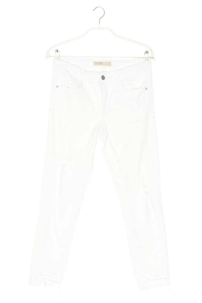 ZARA - Cropped-Distressed Skinny-Jeans - D 38