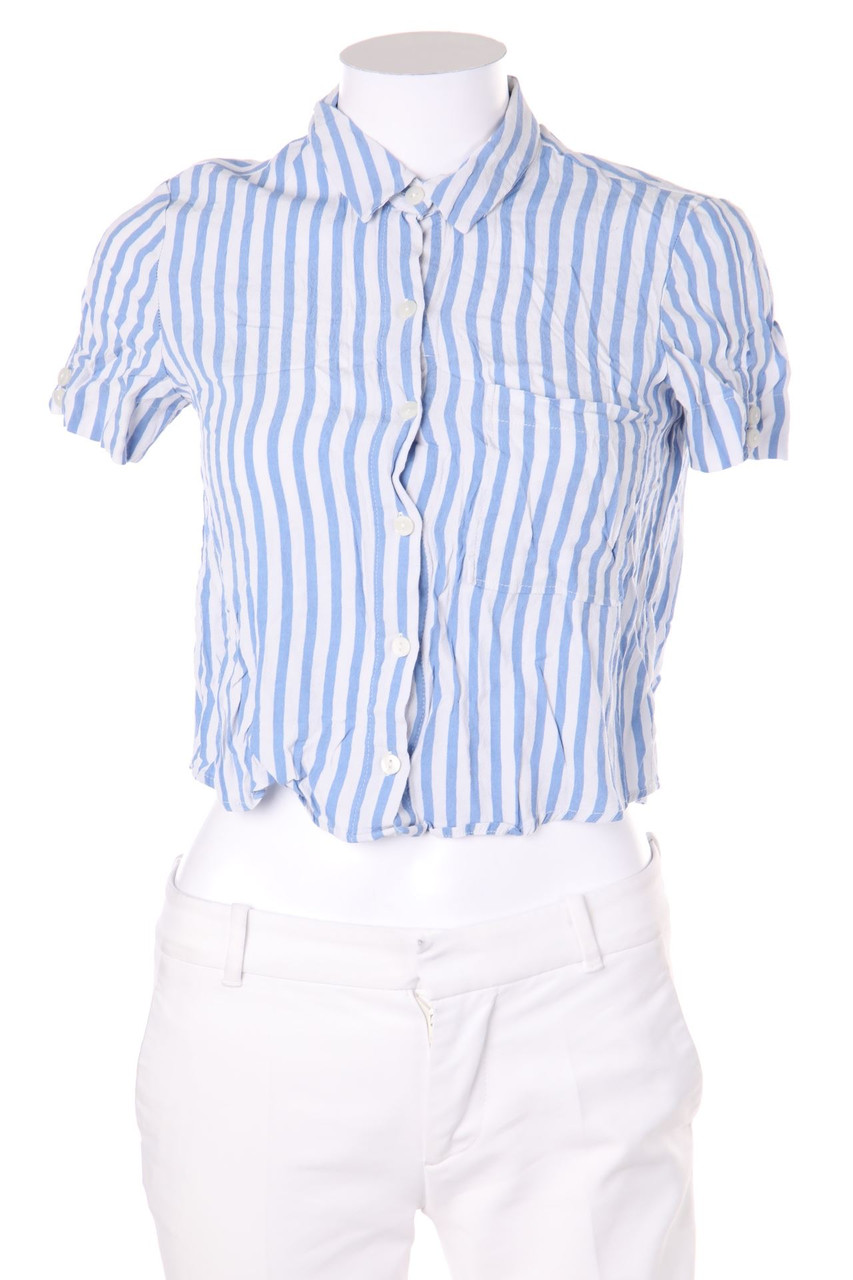 Bershka BSK GIRL - Shortsleeve Blouse, Viscose with Stripes - S