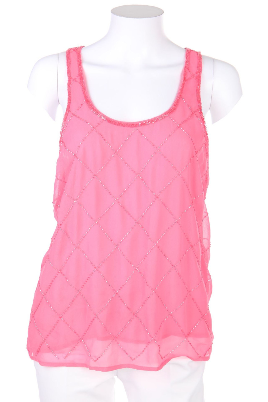 zebra - Top with Pearls - M