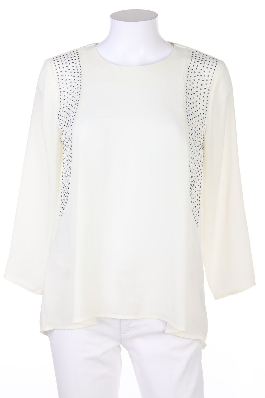 H&M - Bluse mit Schmuckstein-Applikation - D 38
