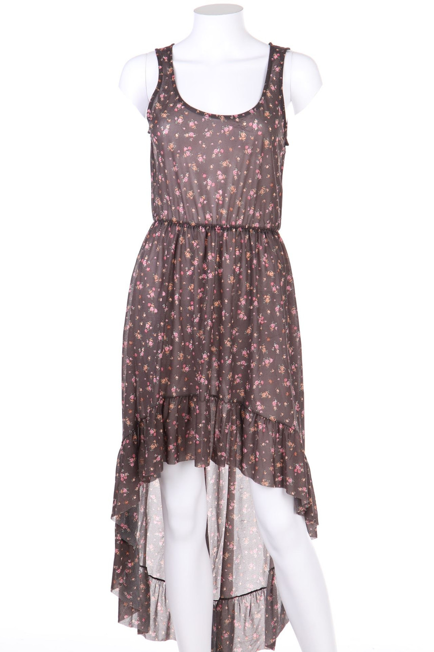 ZARA TRF - Vokuhila-Kleid mit floralem Muster - S