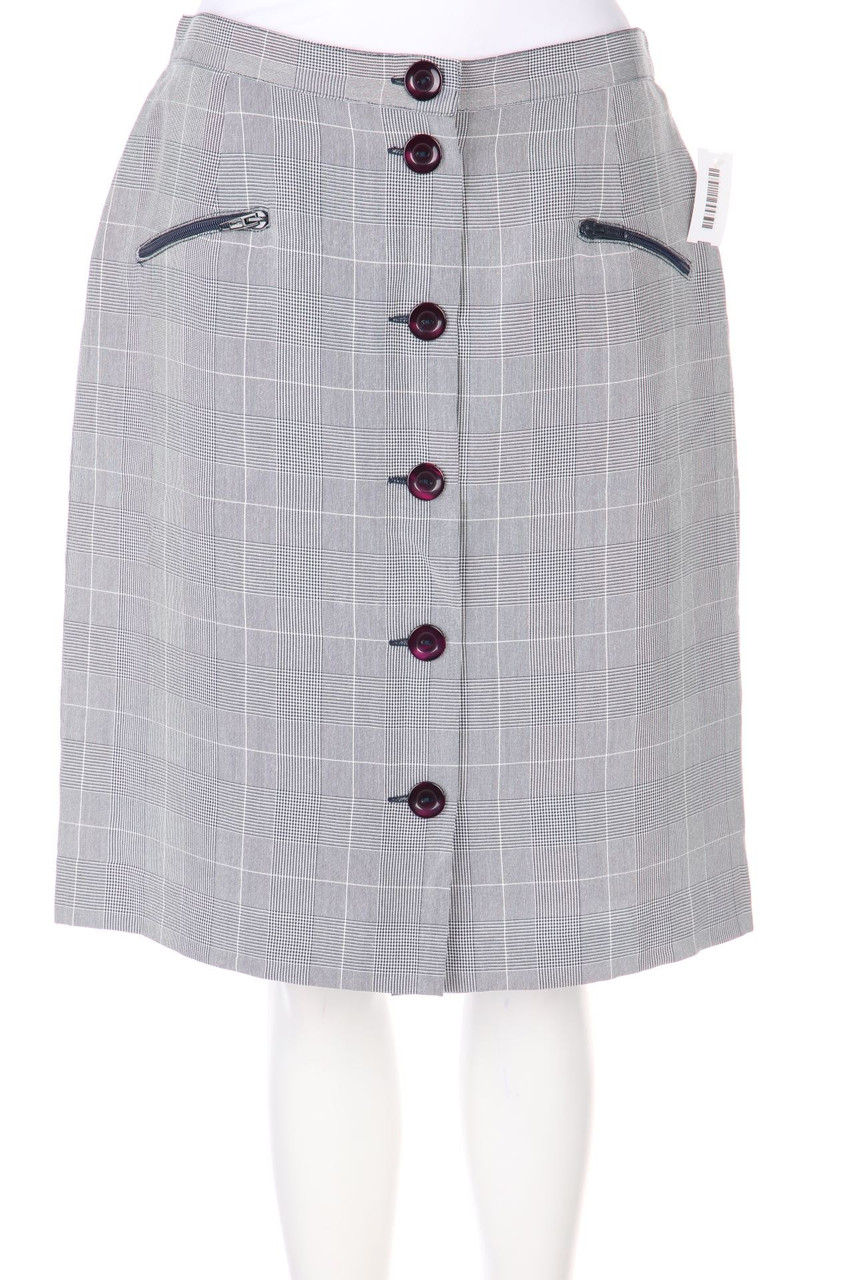 VINTAGE - Pencil Skirt, Checked - D 40-42
