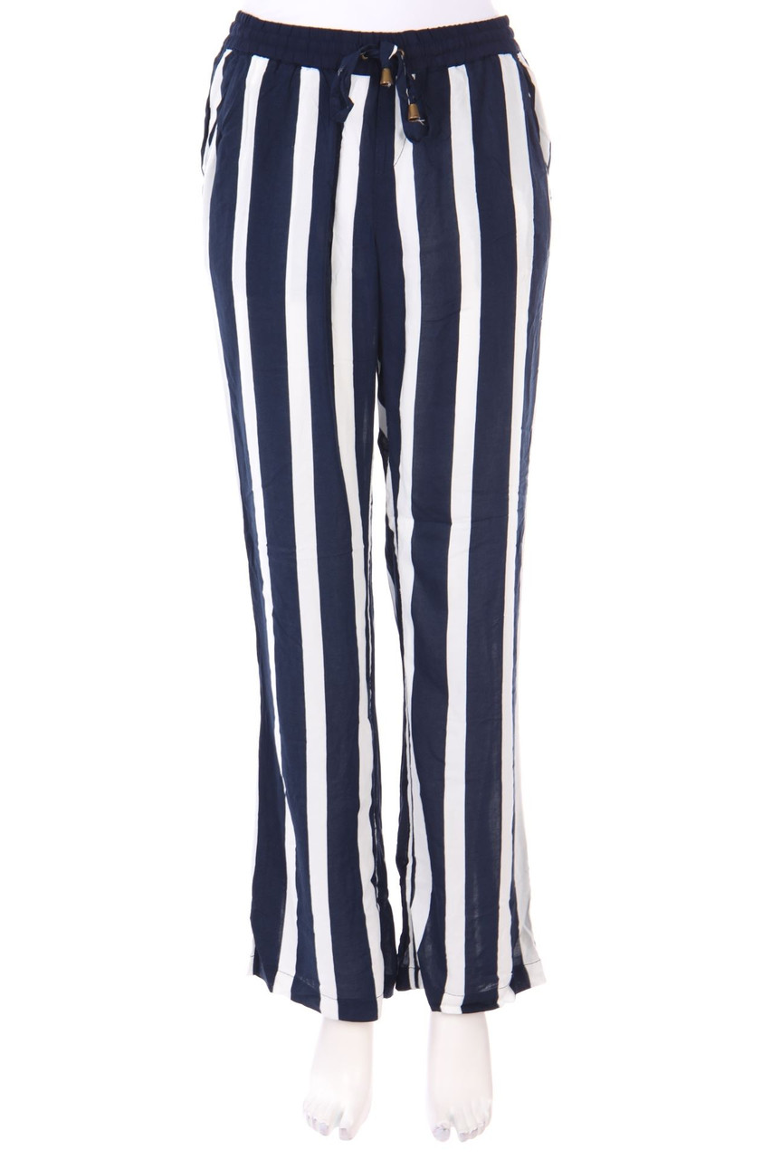 H&M LOGG - Hose aus Viskose mit Streifen - D 34