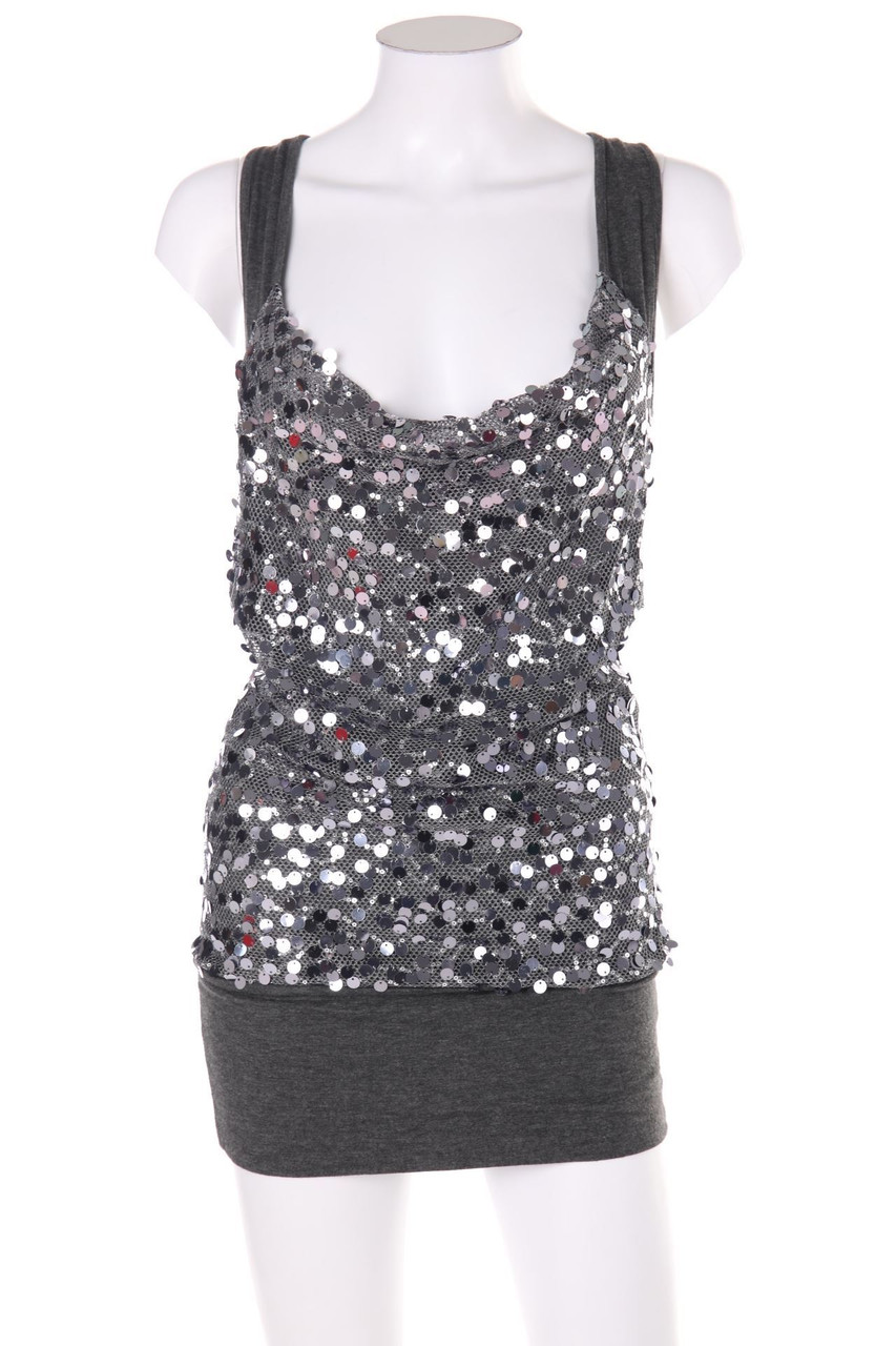 Ohne Label - Kleid aus Viskose-Mix mit Pailletten - D 36