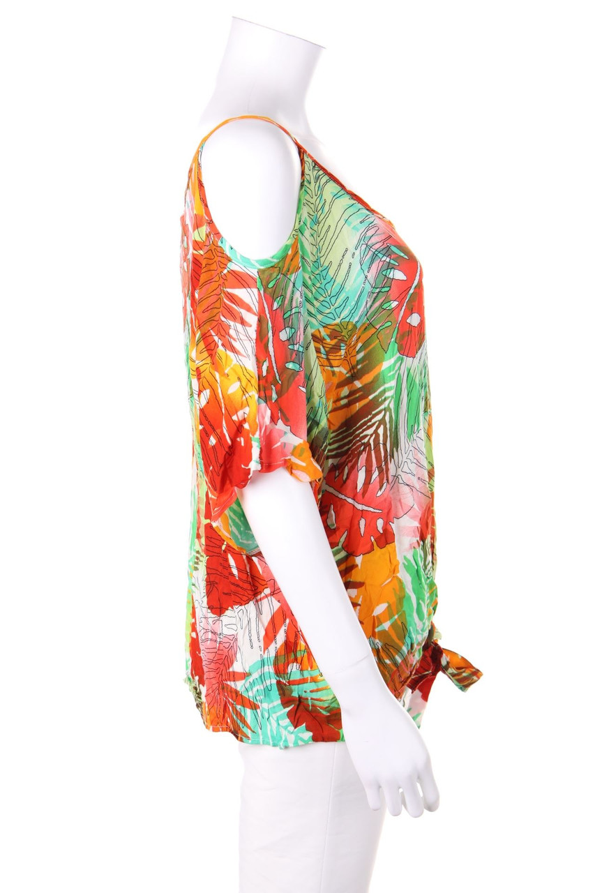 LEFON - Oversize-Blouse with Tropical Print - M