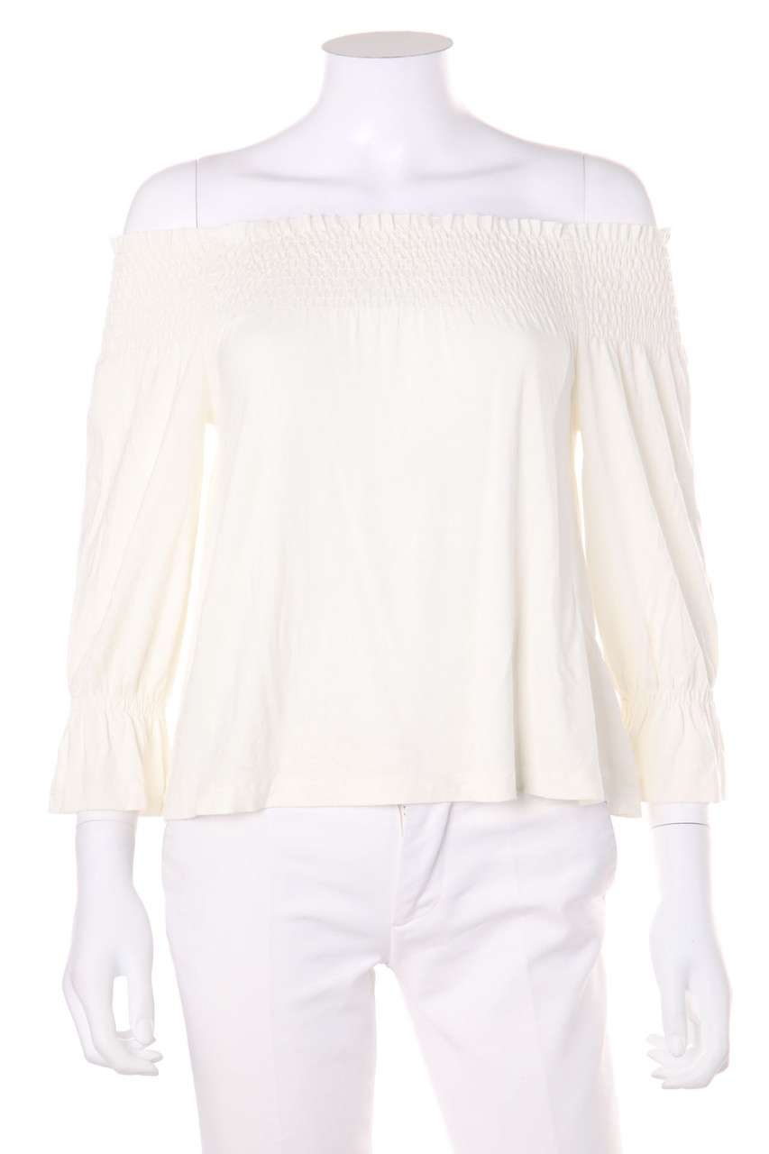 VERO MODA - Carmen-Bluse mit Raffungen - S