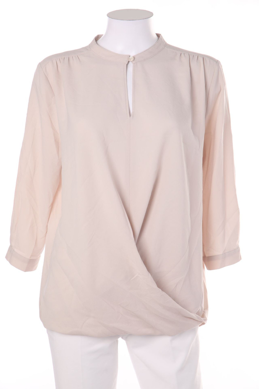 MORE & MORE - Blouse with 3/4 Sleeve with Wrap-Effect with Keyhole - D 36