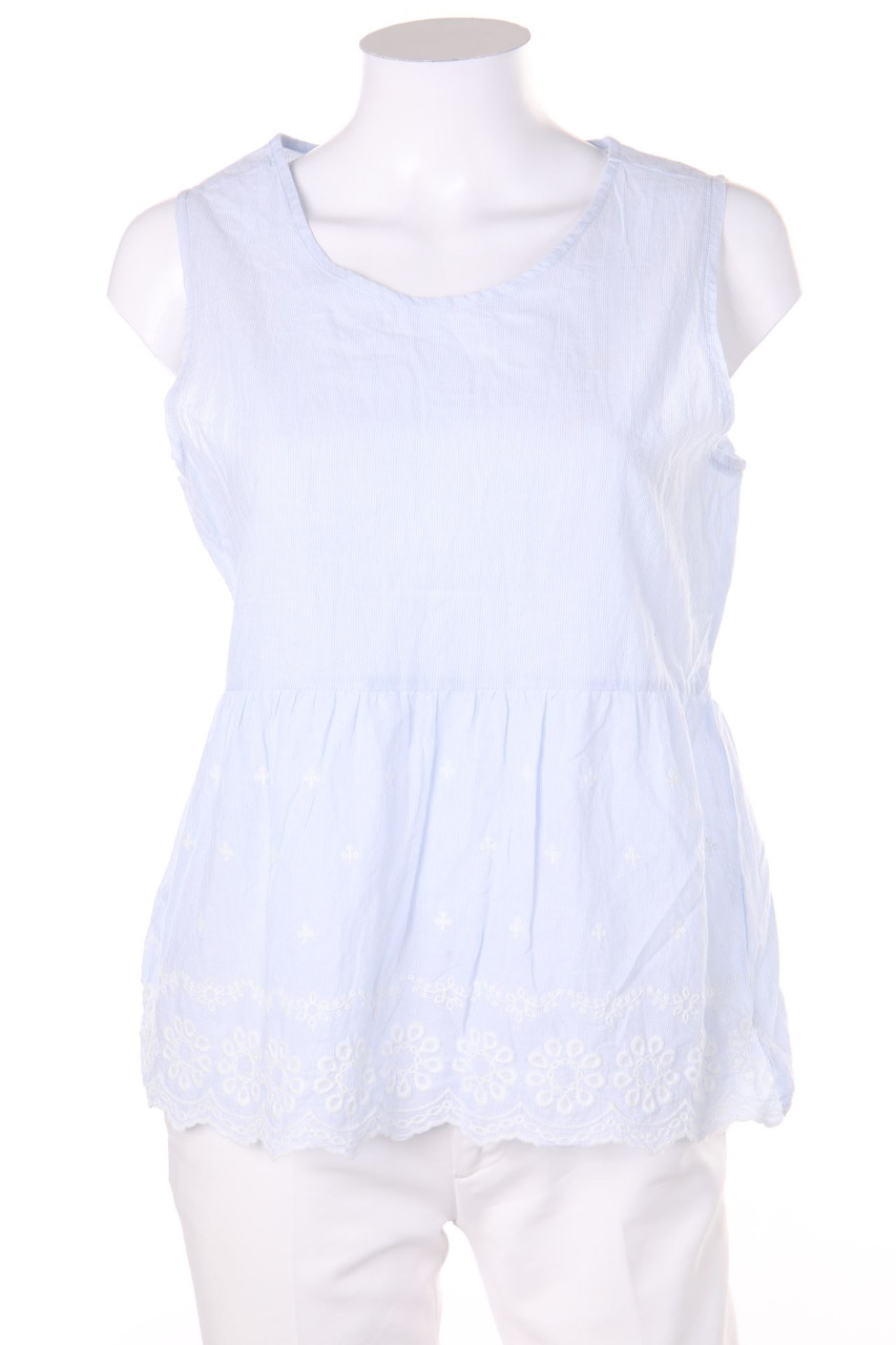 Janina - Blusentop mit Streifen mit Stickereien - D 40