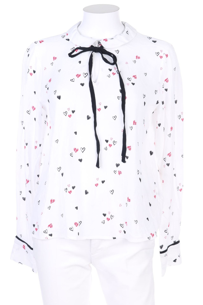 Bershka BSK GIRL - Print-Blouse with Peter Pan Collar - M