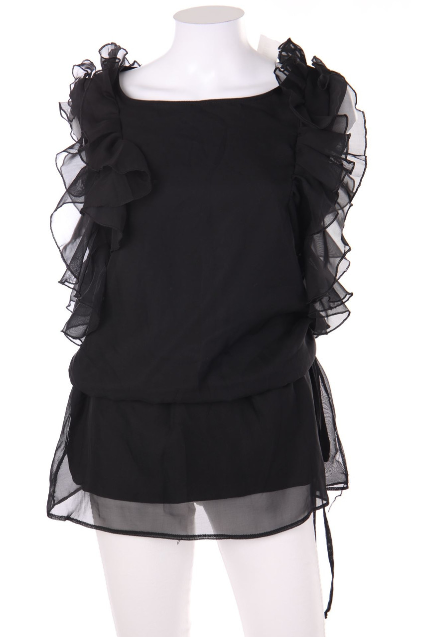 SECONDHAND - Ruffled Blouse with Drawstring - M