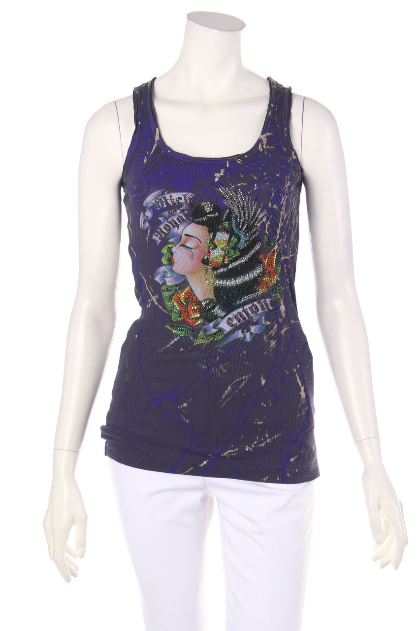 rich & royal - Top with Rhinestones - S