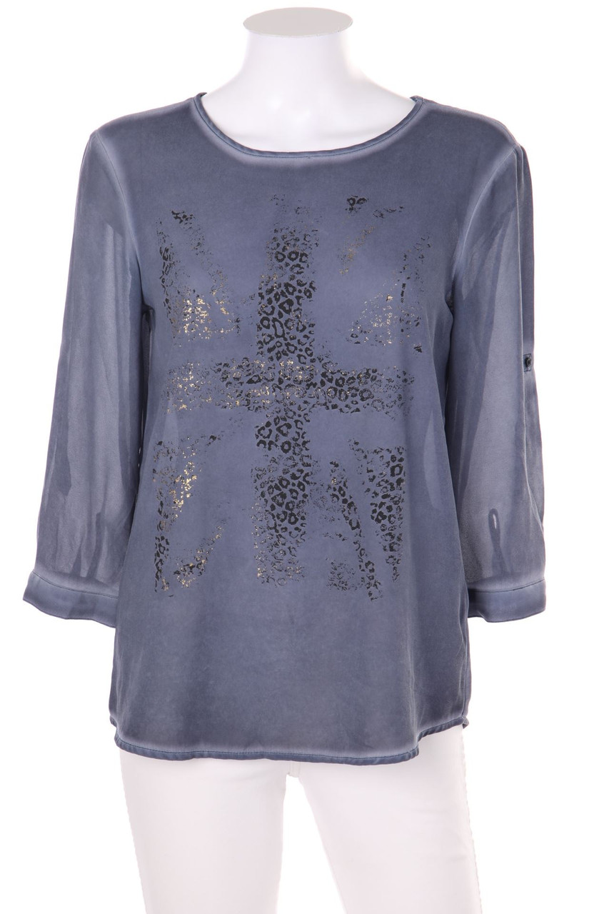 s.Oliver - Garment Dyed-Blouse with Print - D 36