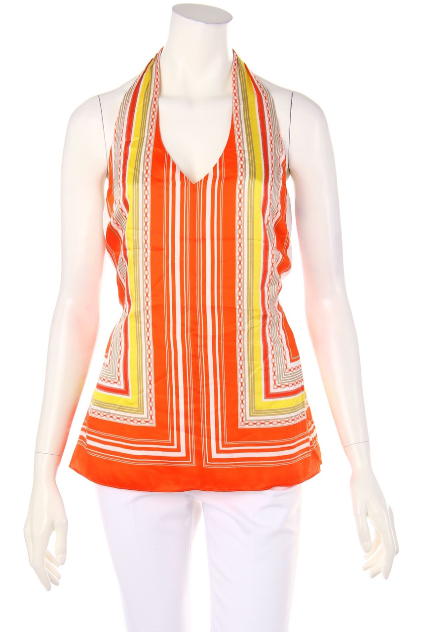 ANN TAYLOR - Neckholder Top with Stripes - D 38