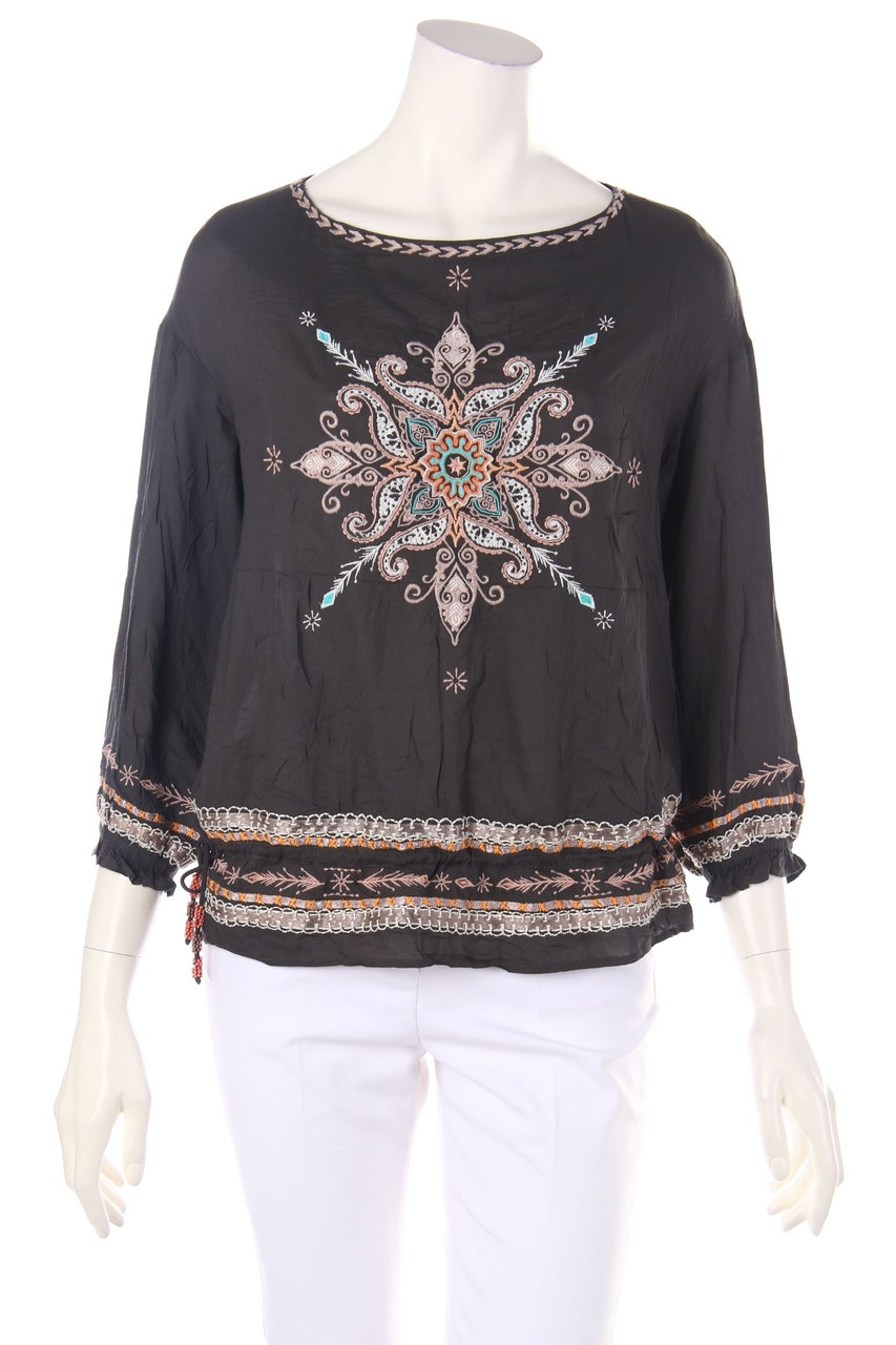 odd molly - Oversize-Tunika-Bluse mit Stickereien - D 32-34