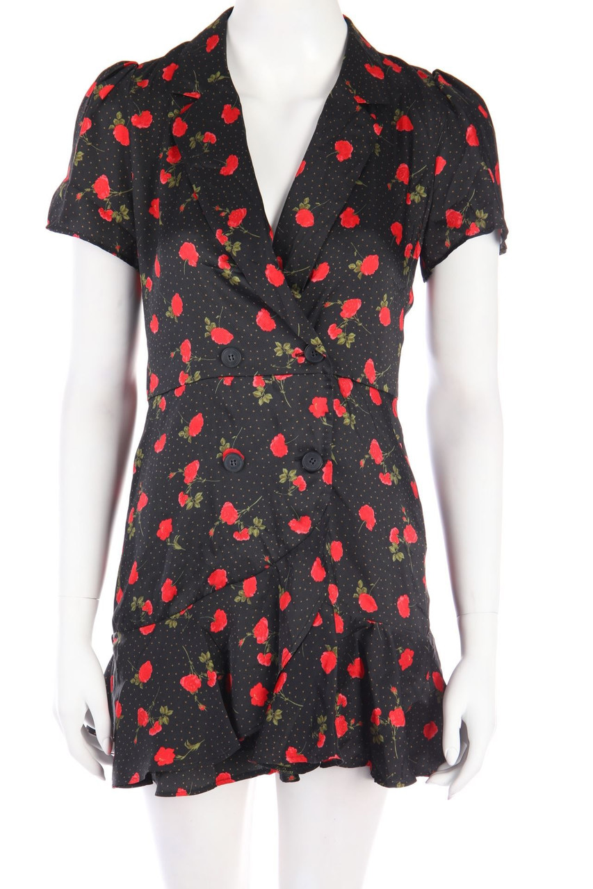 ZARA - Dress with Wrap-Effect with Flower Print - S