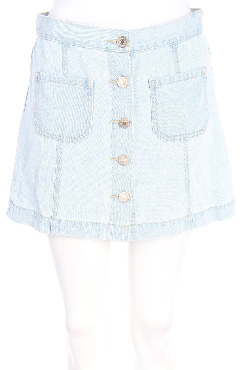 FOREVER 21 - 60s-Vintage Style-Jeansrock mit aufgesetzten Taschen - D 40