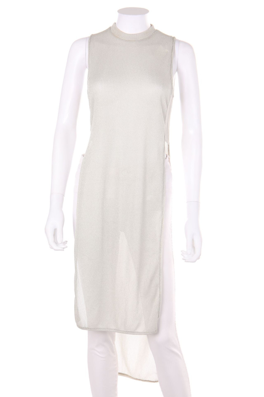 Bershka DRESSY - Long-Knit Top with Cut-outs - M