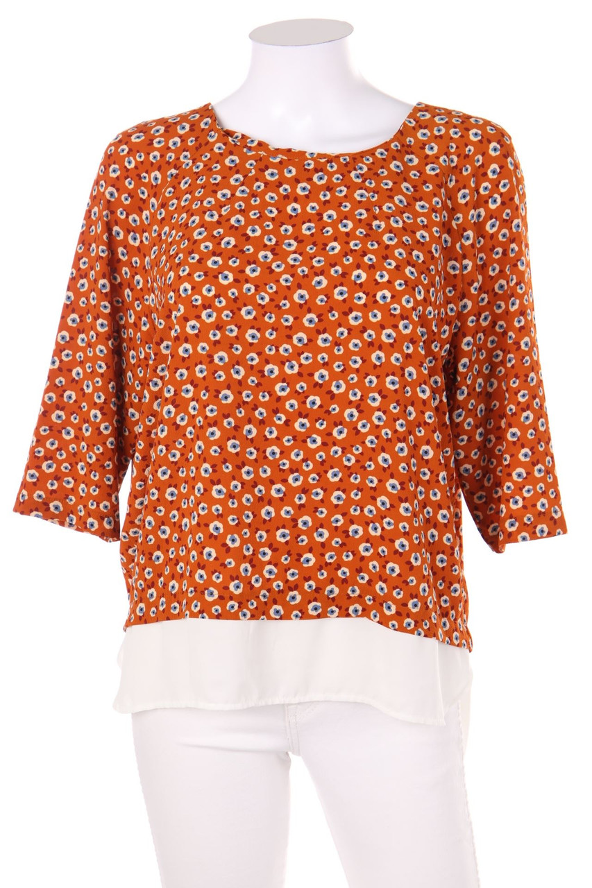 Pimkie - Bluse mit 3/4-Ärmel mit floralem Muster im Layer Look - L